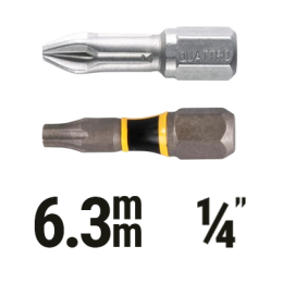 Skrūvgriežu uzgaļi 6.3 mm (1/4