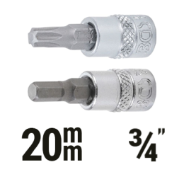 Skrūvgriežu uzgaļi muciņās 20 mm (3/4