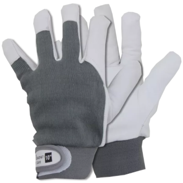 25211 KAZAS ĀDAS CIMDI AR FLĪSAS ODERI UN Velcro aizdari