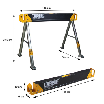 2 x āži/darbagaldi C550 ToughBuilt