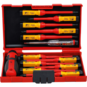 VDE skrūvgriežu komplekts ar maināmiem uzgaļiem | 13 gab.