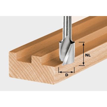 Spirāles gropju frēze HS Spi S8 D10/30