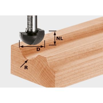 Apaļu gropju frēze HW S8 R12,7