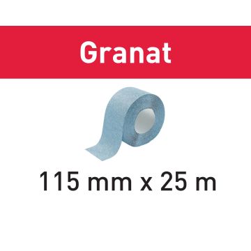 Smilšpapīra rullis Granat 115x25m P120 GR