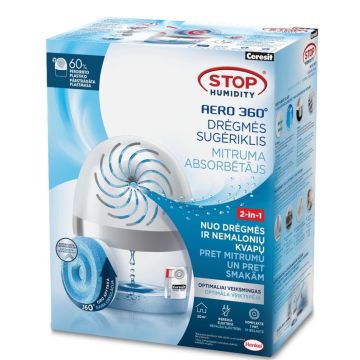 Mitruma absorbētāja ierīce Metylan Stop Humidity AERO 360° 450 g ar uzpildes tableti