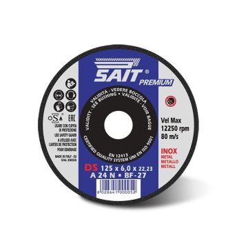 00005 125x6x22.23 Griešanas disks SAIT-DS INOX
