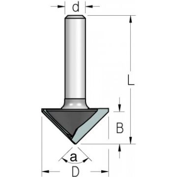 V formas frēze Reģipsim 90x 26.0x 12.7x 50