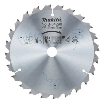 T.C.T. Zāģripa kokam 190X2.2X20mm 5° T24 Standard kokam