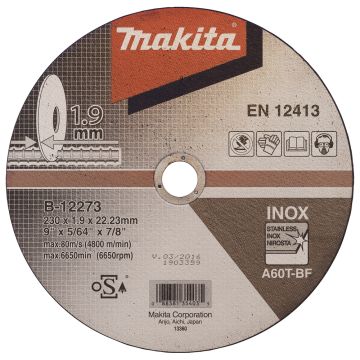 Griezripa 230 X 1,9 MM Inox/tērāuds