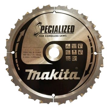 T.C.T. Zāģripa kokam 190X1.9X20mm -18° T24 SPECIALIZED akumulatora ripzāģiem