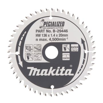 T.C.T. Zāģripa MDF/Laminātam 136X1.4X20mm 10° T48 SPECIALIZED priekš lamināta