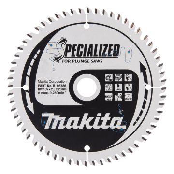 T.C.T. Zāģripa MDF/Laminātam 165X2X20mm 5° T60 SPECIALIZED iegremdējamiem zāģiem