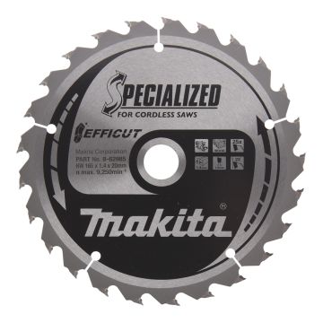 T.C.T. Zāģripa kokam 165X1.4X20mm 23° T25 EFFICUT