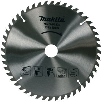 T.C.T. Zāģripa kokam 235X2.4X30mm 18° T48 Standard kokam