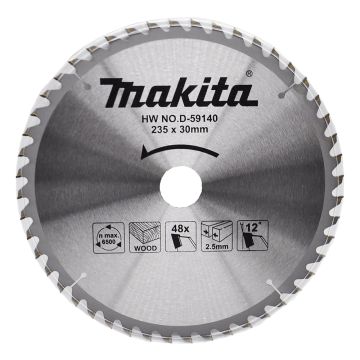 T.C.T. Zāģripa kokam 235X2.5X30mm 12° T48 Standard kokam