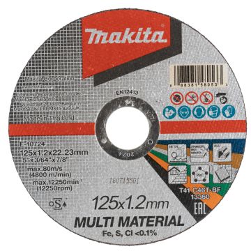 E-10724 Griezripa 125 x 1,2 x 22,23 mm Multimateriāliem