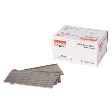 Tapiņnaglas 1,6X38mm 16ga 2000gab  AF600, GF600