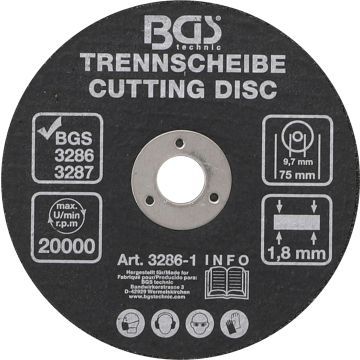 Griešanas disks | Ø 75 x 1.8 x 9.7 mm