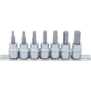 Skrūvgriežu uzgaļu muciņu komplekts | 3/8" Stiprinājums | 3-10 mm Uzgaļi | 7 gab.