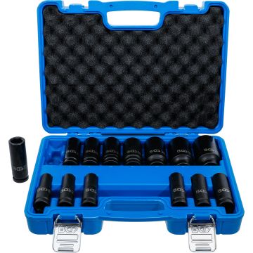 Dziļo triecienmuciņu komplekts | 1/2" savienojums | 10 - 32 mm | 14 gab.