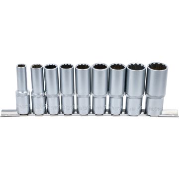 Dziļo muciņu komplekts 12-kanšu | 1/2" savienojums | 10 - 24 mm | 9 gab.