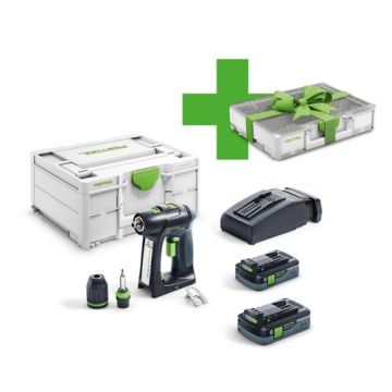 Akumulatora urbjmašīna Festool C 18 HPC 4,0 I-Plus + Organizators
