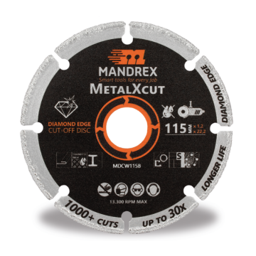MDCW115B 115mm Dimanta disks metāla griešanai
