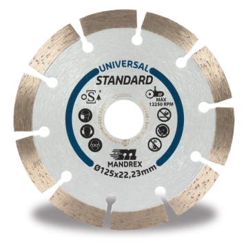 MDZU125S Disks dimanta 125mm Unversāls - Standart