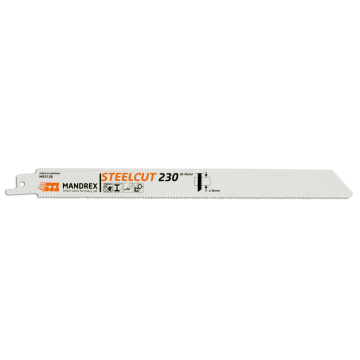 MRS12B Zobenzāģa asmenis metālam 230mm 2-8mm