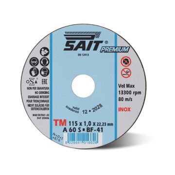 Griešanas disks 125 x 1 mm SAIT PREMIUM, Metālam