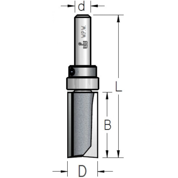 Kopējoša frēzes ar gultni augšā 26.0x 25x 70 x8mm