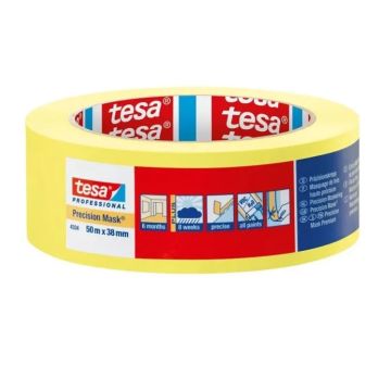 Krāsotāju lente 30mm x 50m tesa Dzeltens