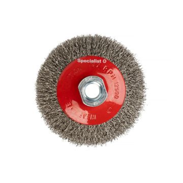 Stiepļu birstes ripa ar taisnu stiepli, 100mm, M14, SPECIALIST+