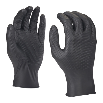 Vienreizējās lietošanas cimdi M/8, nitrila, melni, 50 gab, Milwaukee