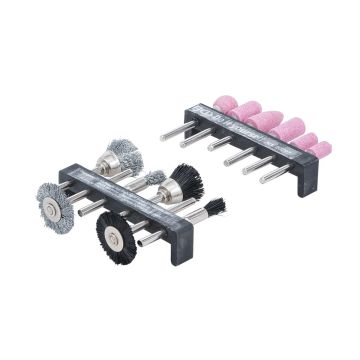 Slīpmašīnas un tērauda stieples/plastmasas suku komplekts | 12 gab.