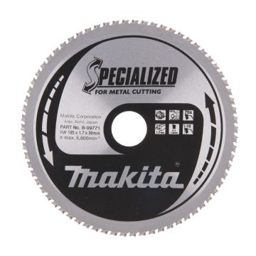 T.C.T. Zāģripa metālam 185X1.7X30mm -10° T70 SPECIALIZED metāla griešanai
