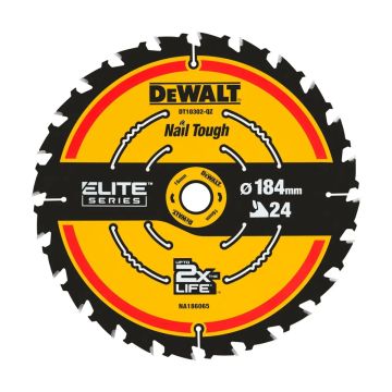 DT10302-QZ  DeWALT zāģa ripa 184x16x24t