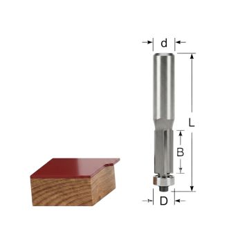 Kopējošās frēzes ar gulti lejā 12.7x25x65x12 3 asmeņi