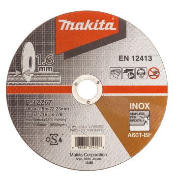 Griešanas disks 180 x 1.6 mm Makita, Metālam