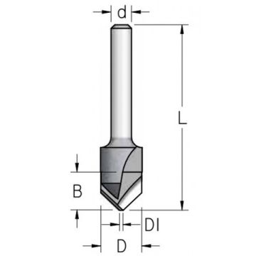 V formas frēze Neobondam  135x 45x 18.0x 2x 15.5x 57